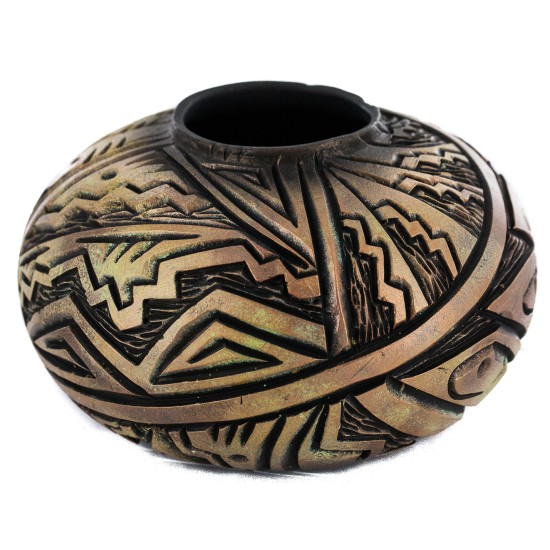 Certified Authentic Handmade Navajo Holbrook Native American Pottery 102491-4 Certified Authentic Handmade Navajo Holbrook Native American Pottery 102491-4