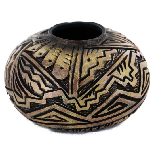 Certified Authentic Handmade Navajo Holbrook Native American Pottery 102491-4 Certified Authentic Handmade Navajo Holbrook Native American Pottery 102491-4
