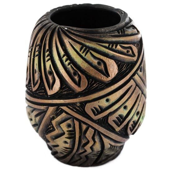 Handmade Certified Authentic Navajo Holbrook Native American Pottery 102491-1 Handmade Certified Authentic Navajo Holbrook Native American Pottery 102491-1