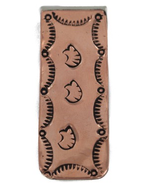 Navajo Bear Certified Authentic Handmade Pure Copper Native American Nickel Money Clip 11267-11