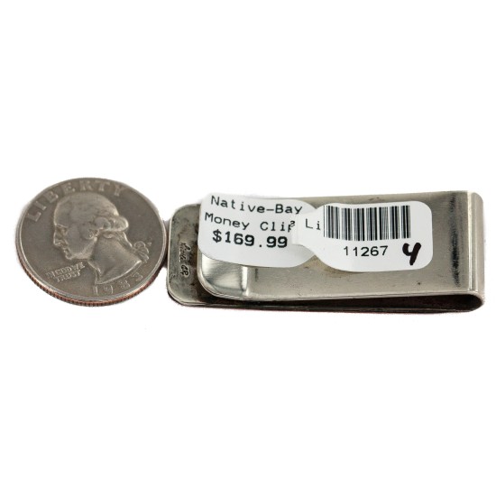 Navajo Certified Authentic Handmade Feather Bear Paw Pure Copper Native American Nickel Money Clip 11267-4