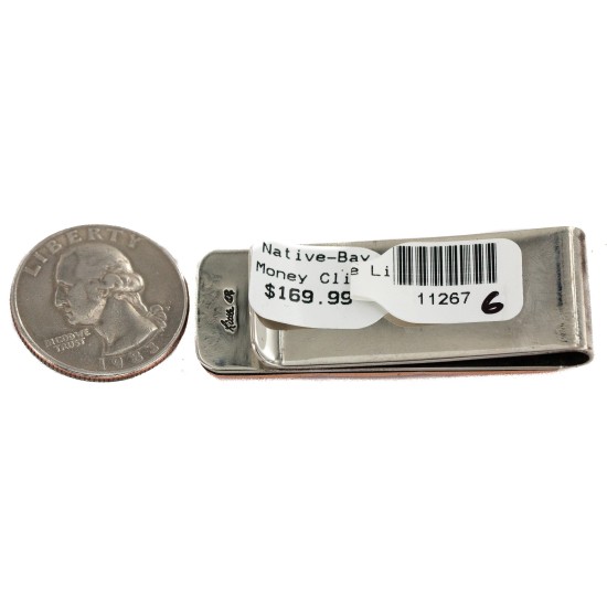 Navajo Certified Authentic Handmade Pure Copper Sun Bear Native American Nickel Money Clip 11267-6