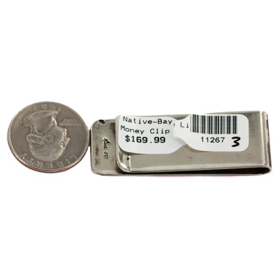 Navajo Swirl Certified Authentic Handmade Pure Copper Native American Nickel Money Clip 11267-3