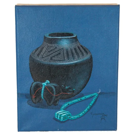 Navajo Handmade Painting 10787-1 Navajo Handmade Painting 10787-1