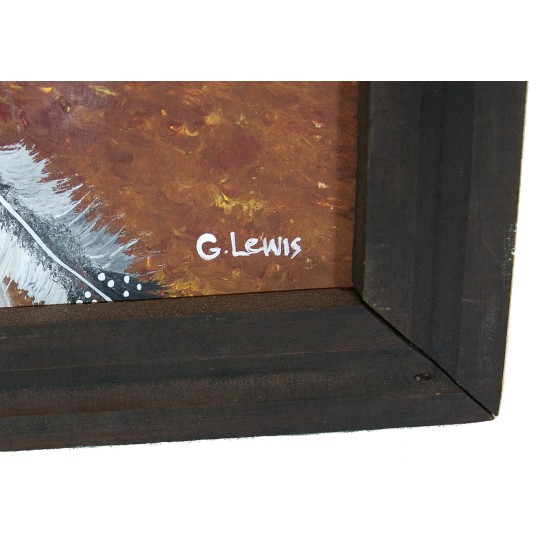 $300 Apache Certified Authentic Painted by Acrylic Apache Mesalero GA'AN Native American Painting  10794-2