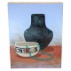 $350 Navajo Pottery Painted by Certified Authentic Acrylic Native American Painting  10802-1