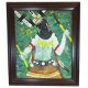 $600 Apache Painted by Certified Authentic Acrylic Mish-Ka-Le' Native American Painting  10793