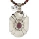 Certified Authentic .925 Sterling Silver and Nickel Handmade Navajo Natural Turquoise Charoite Agate Native American Necklace 13130-3-18207