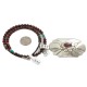 Certified Authentic .925 Sterling Silver and Nickel Handmade Navajo Natural Turquoise Charoite Agate Native American Necklace 13130-3-18207