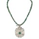 Certified Authentic .925 Sterling Silver and Nickel Handmade Navajo Natural Turquoise Native American Necklace 13130-4-10054-4