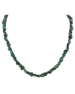 Certified Authentic .925 Sterling Silver Handmade Navajo Natural Turquoise Native American Necklace 10054-2 Certified Authentic .925 Sterling Silver Handmade Navajo Natural Turquoise Native American Necklace 10054-2