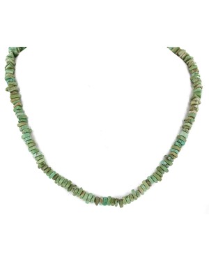 Certified Authentic .925 Sterling Silver Navajo Natural Turquoise Native American Necklace 10054-6