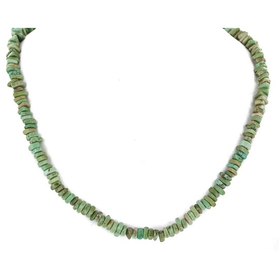 Certified Authentic .925 Sterling Silver Navajo Natural Turquoise Native American Necklace 10054-6 Certified Authentic .925 Sterling Silver Navajo Natural Turquoise Native American Necklace 10054-6