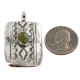 Handmade Certified Authentic Navajo Pure Natural Turquoise Native American Copper and Nickel Pendant 13132