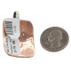 Handmade Certified Authentic Navajo Pure Natural Turquoise Native American Copper and Nickel Pendant 13132