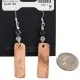 Handmade Navajo Natural Lapis Native American Pure Copper Dangle Earrings 18211-5
