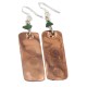 Certified Authentic Handmade Maze .925 Sterling Silver Hooks Navajo Natural Turquoise Native American Pure Copper Dangle Earrings 18210-4