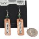 Certified Authentic .925 Sterling Silver Hooks Handmade Navajo Natural Turquoise Native American Pure Copper Dangle Earrings 18210-3