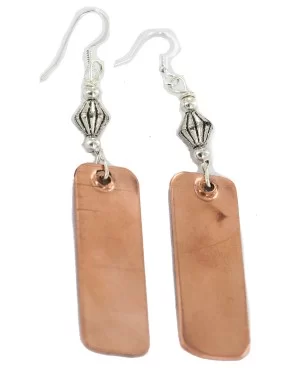 Navajo Handmade Pure Copper Dangle Earrings 18211-3 Navajo Handmade Pure Copper Dangle Earrings 18211-3