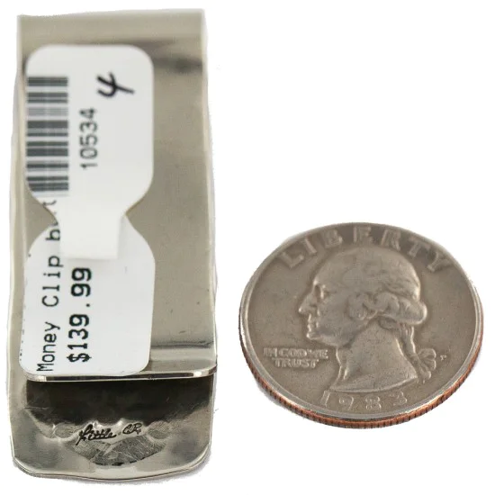 Navajo Handmade Native American Nickel Money Clip 10534-4