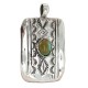 Handmade Certified Authentic Navajo Pure Natural Turquoise Native American Copper and Nickel Pendant 13132