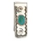 Handmade Navajo Certified Authentic .925 Sterling Silver Natural Turquoise Native American Nickel Money Clip 10533-9