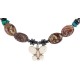 Certified Authentic Butterfly Navajo .925 Sterling Silver Natural Turquoise Jasper Hematite Wood Native American Necklace 750199-9