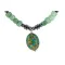 Navajo .925 Sterling Silver Turquoise Jade Hematite Native American Necklace 750199-10 Navajo .925 Sterling Silver Turquoise Jade Hematite Native American Necklace 750199-10