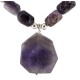 Certified Authentic Navajo .925 Sterling Silver Natural Amethyst Turquoise Hematite Native American Necklace 750198-6