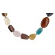 Certified Authentic Navajo .925 Sterling Silver Natural Jade Carnelian Red Jasper Quartz Amethyst Lapis Native American Necklace  750198-7