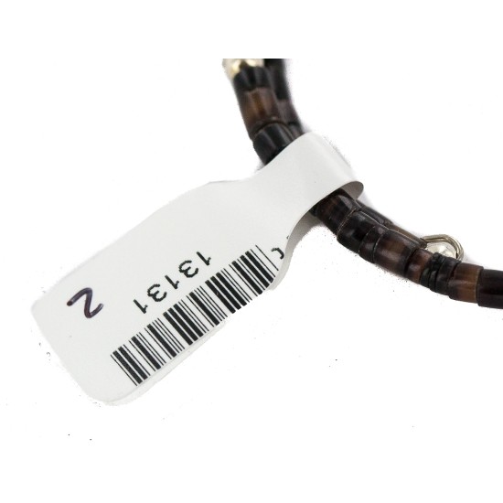 Certified Authentic Navajo White Howlite Heishi Native American Adjustable Wrap Bracelet 13131-2