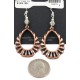 Certified Authentic Handmade Navajo Native American Pure Copper Dangle Earrings 18213-1