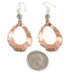 Certified Authentic Handmade Navajo Native American Pure Copper Dangle Earrings 18213-1