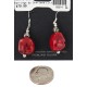 Certified Authentic .925 Sterling Silver Hooks Coral Native American Dangle Earrings 18214-2 Certified Authentic .925 Sterling Silver Hooks Coral Native American Dangle Earrings 18214-2