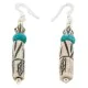 .925 Sterling Silver Hooks Natural Turquoise Bone Native American Dangle Earrings 18216-2 .925 Sterling Silver Hooks Natural Turquoise Bone Native American Dangle Earrings 18216-2