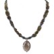 Certified Authentic Navajo .925 Sterling Silver Natural Agate Smoky Quartz Hematite Native American Necklace 750198-9