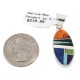 Navajo Oval Certified Authentic .925 Sterling Silver Natural Multicolor Real Handmade Native American Inlaid Pendant 24490-2