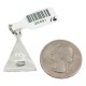 .925 Sterling Silver Certified Authentic Triangle Navajo Natural Multicolor Real Handmade Native American Inlaid Pendant 24491-16