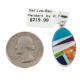 Oval Navajo Certified Authentic .925 Sterling Silver Natural Multicolor Real Handmade Native American Inlaid Pendant 24490-1