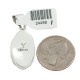 Oval Navajo Certified Authentic .925 Sterling Silver Natural Multicolor Real Handmade Native American Inlaid Pendant 24490-1