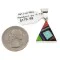 Navajo Triangle .925 Sterling Silver Natural Multicolor Real Handmade Native American Inlaid Pendant 24491-11 Navajo Triangle .925 Sterling Silver Natural Multicolor Real Handmade Native American Inlaid Pendant 24491-11