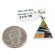 Certified Authentic Triangle Navajo .925 Sterling Silver Natural Multicolor Real Handmade Native American Inlaid Pendant 24491-3