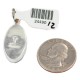 Oval Navajo Certified Authentic .925 Sterling Silver Natural Multicolor Real Handmade Native American Inlaid Pendant 24490-12