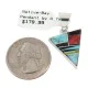 Navajo Triangle .925 Sterling Silver Natural Multicolor Real Handmade Native American Inlaid Pendant 24491-13