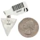 Navajo Triangle .925 Sterling Silver Natural Multicolor Real Handmade Native American Inlaid Pendant 24491-13