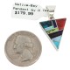 Navajo Triangle Certified Authentic .925 Sterling Silver Natural Multicolor Real Handmade Native American Inlaid Pendant 24491-4
