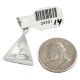 Navajo Certified Authentic Triangle .925 Sterling Silver Natural Multicolor Real Handmade Native American Inlaid Pendant 24491-14