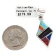 Navajo Rhombus .925 Sterling Silver Natural Multicolor Real Handmade Native American Inlaid Pendant 24491-7 Navajo Rhombus .925 Sterling Silver Natural Multicolor Real Handmade Native American Inlaid Pendant 24491-7
