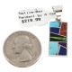 Rectangle Certified Authentic Navajo .925 Sterling Silver Natural Multicolor Real Handmade Native American Inlaid Pendant 24490-6