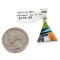 Triangle Navajo .925 Sterling Silver Natural Multicolor Real Handmade Native American Inlaid Pendant 24491-6